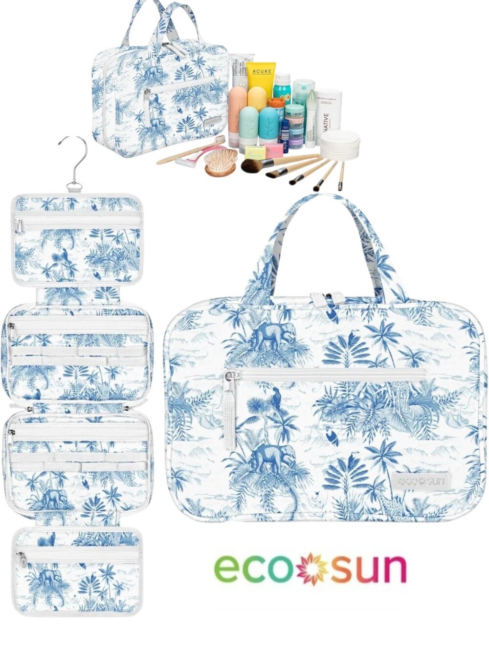 Eco Sun Hanging Travel Toiletry Bag NWT